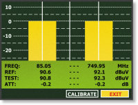 Calibration screen