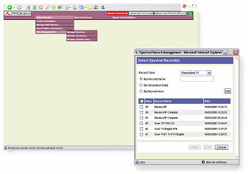 Spectrum monitoring software application