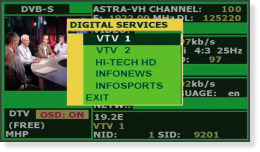 Other DVB-S services on the multiplex