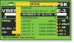 Field strength meter with SaTCR commands