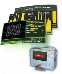 Field strength meter with screen capturing