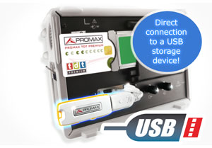Field strength meter with direct connection to USB pendrive