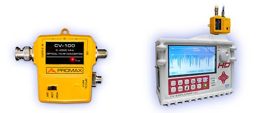 Detail of the CV-100 optical to RF signal conversor