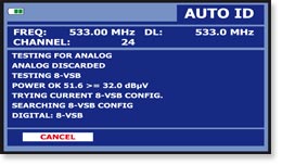 Auto ID screen