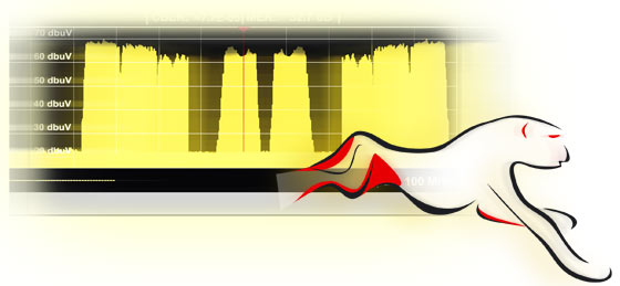 RANGER Neo Lite field strength meter: Ultra fast spectrum analyser (70 ms sweep time in all SPANs)