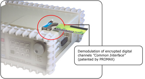 Demodulation of encrypted digital channels "Common Interface": patented by PROMAX