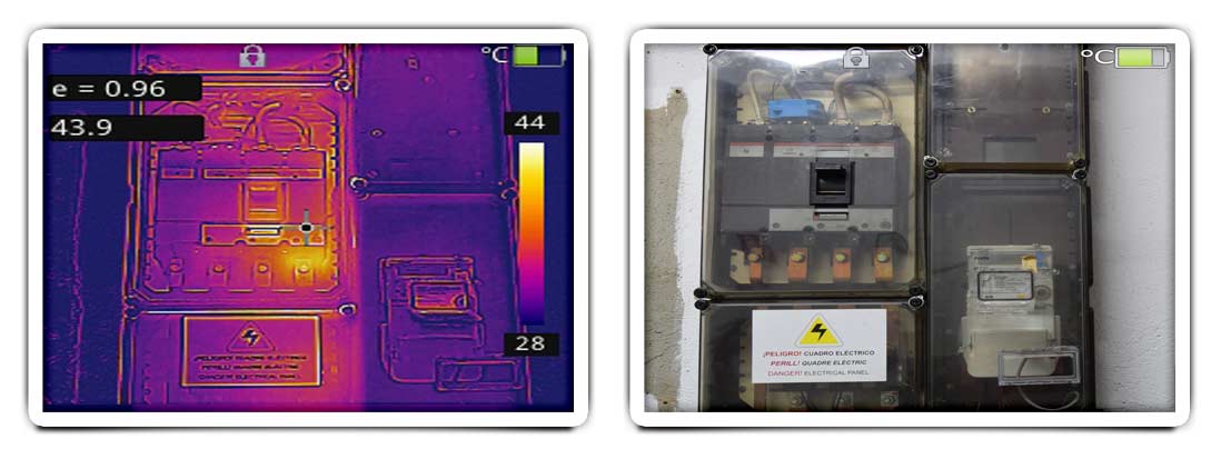 Thermography for electric power distribution networks, both industrial and domestic