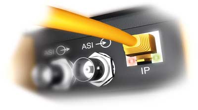 The IPTV connector of a RANGER Neo 2 field strength meter