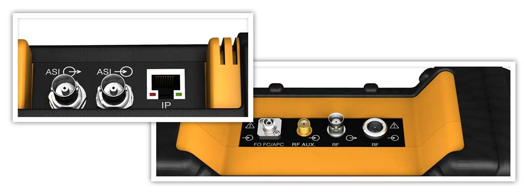 The transport stream recording works for all the input signals in the field meter: RF, ASI or IP