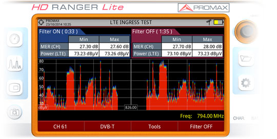 The RANGER Neo Lite field meter has now a specific tool to simulate the attenuation