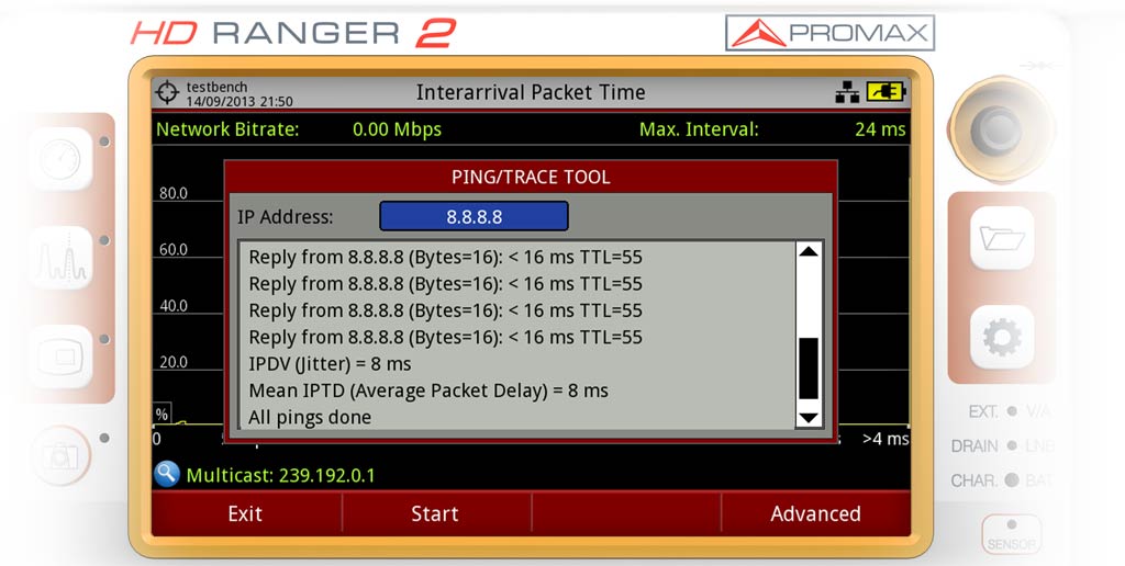 Performing PING and TRACE functions