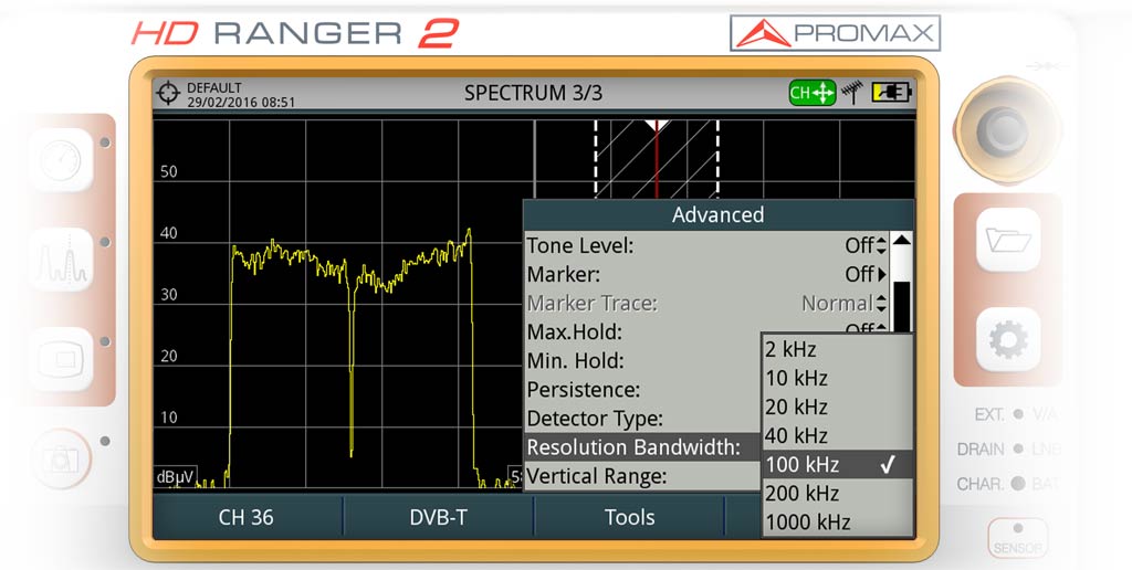 Setting resolution filters