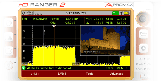 Reference trace on a running spectrum graph