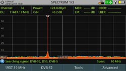 Spectrum showing BEACON signals
