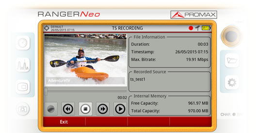 zweep vacature in de rij gaan staan RANGER Neo: Transport Stream Recording in the new update | PROMAX