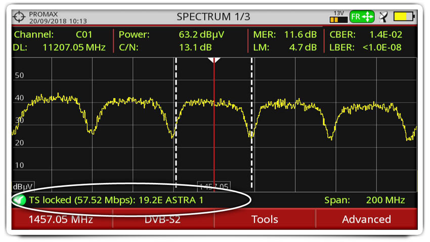 The RANGER Neo will tell what satellite and/or orbital position you are on in a matter of seconds