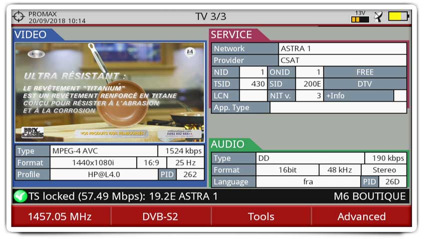 Video, Audio and service related data information