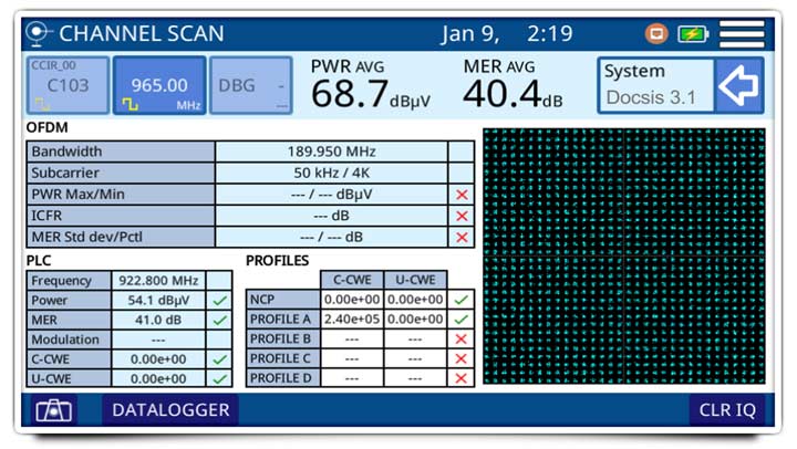 CABLE RANGER is the only tool that can demodulate the OFDM DOCSIS 3.1 carrier with no CMTS registration