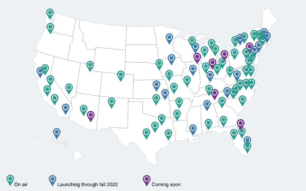 USA ATSC 3.0 penetration map