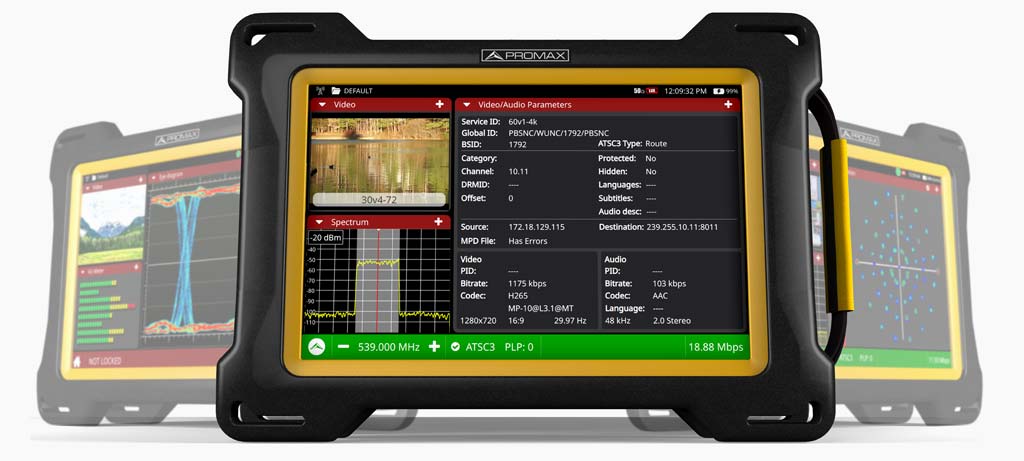 Reading and displaying the signal parameters of an ATSC3 signal