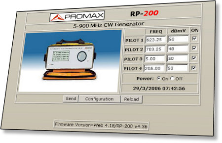 RP-200 Remote control (Web server)