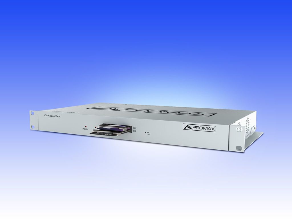 CompactMax-2: DVB-S/S2 to DVB-T2 transmodulator with common interface