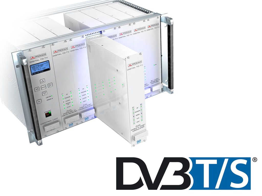 CompactMax-2: DVB-S/S2 to DVB-T2 transmodulator with common interface