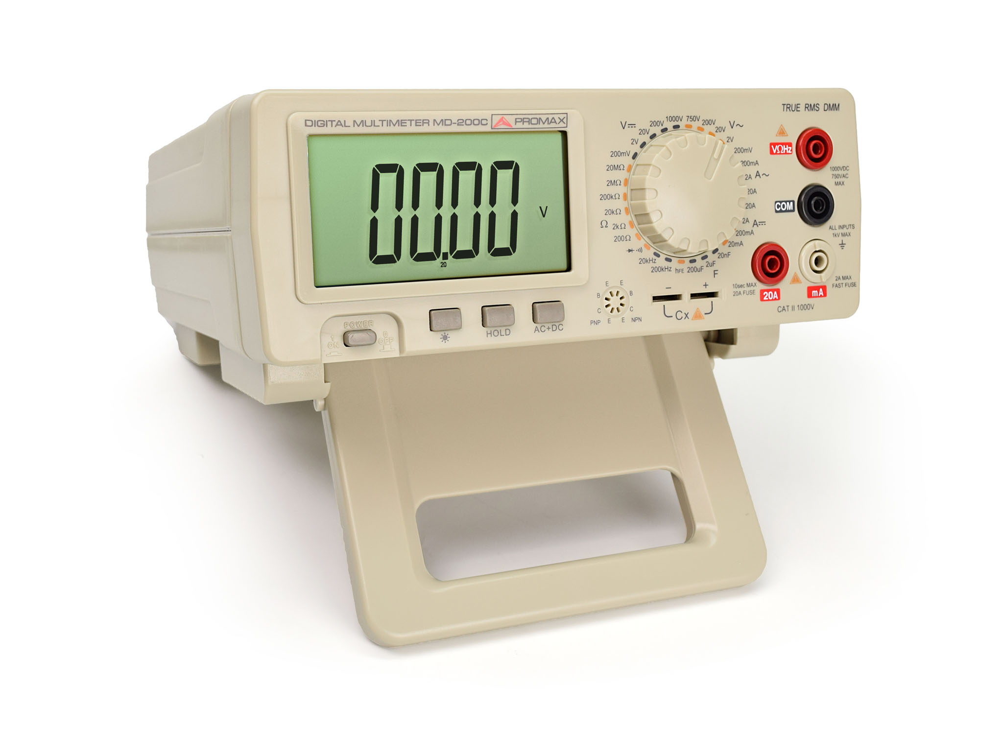 MD-200C: TRMS desktop digital multimeter (tester)
