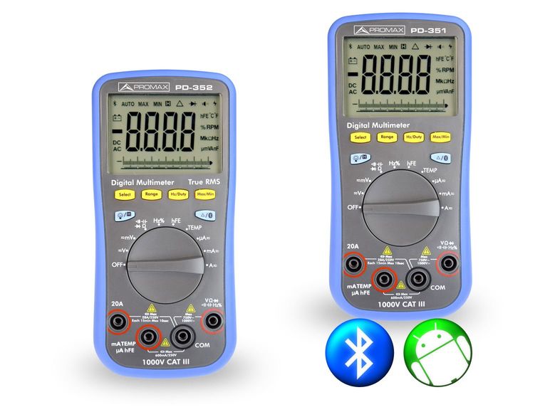 Comprar multímetro digital TRMS (100 V, 20 A) PD-350 de PROMAX