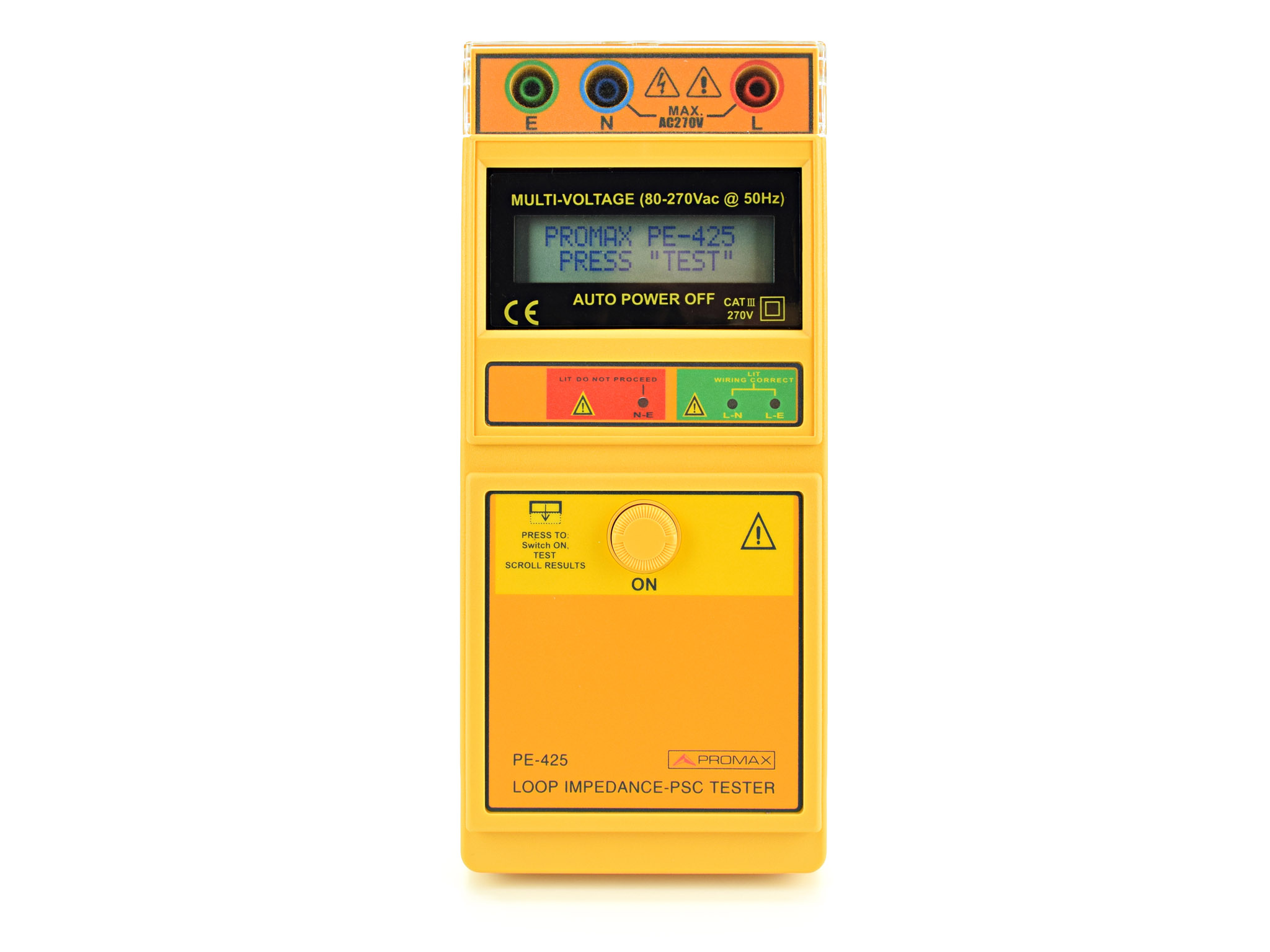 PE-425: Electrical Multifunction network analyzer (LOOP, PSC and Earth Tester)