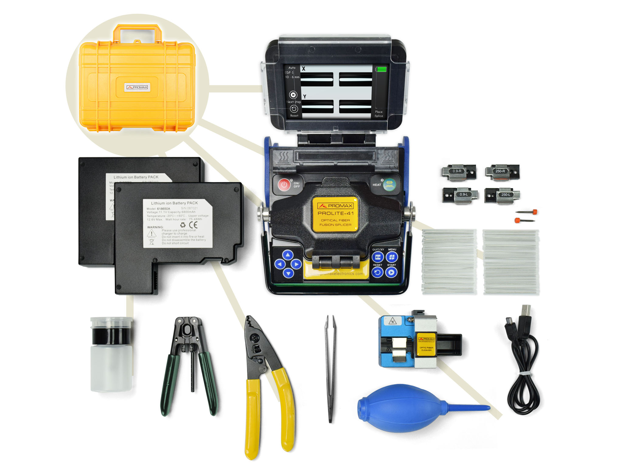 PROLITE41 Compact optical fibre fusion splicer PROMAX