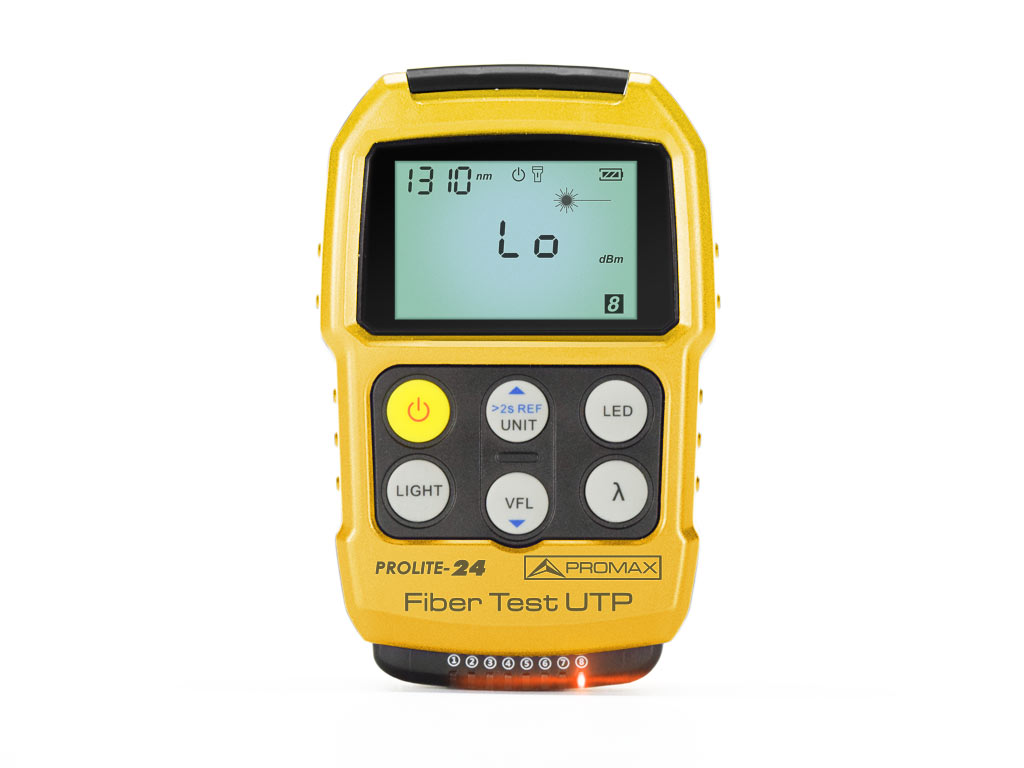 PROLITE-24 Fiber Test UTP: Optical power meter, VFL and Ethernet tester