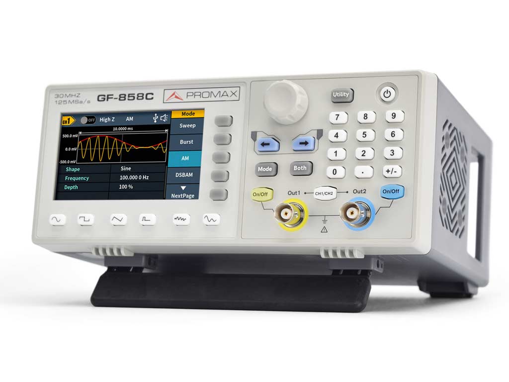 GF-858C: Double-channel arbitrary waveform generator 30 MHz, 125 MS/s