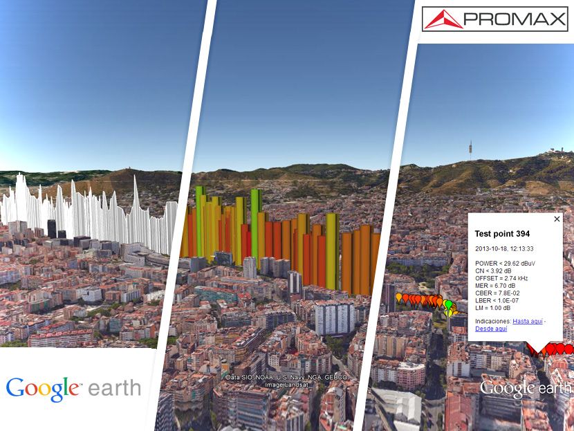 KML Generator: Signal coverage KML maps builder for PROMAX field strength meters