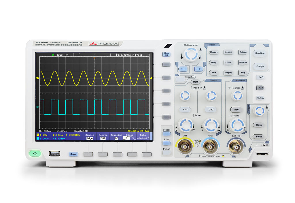 OD-620B: 200 MHz digital storage oscilloscope (professional range)