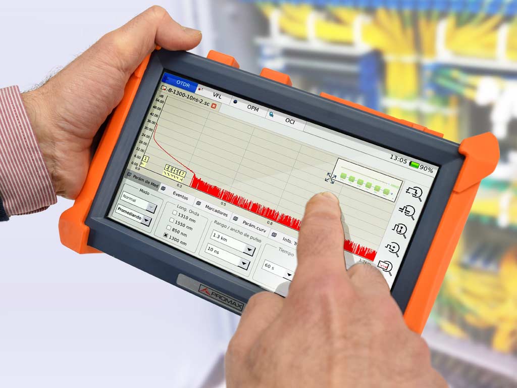 PROLITE-53B: Extralarge touch screen single mode and multimode quadruple wavelength OTDR