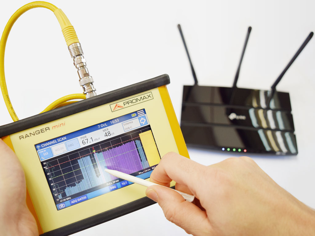 RANGER mini: TV and Satellite analyzer for RF, CATV, DOCSIS and optical fibre analyzer