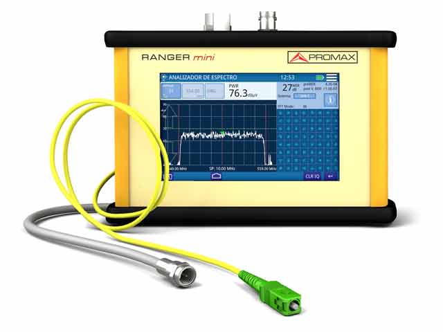 RANGER mini: TV and Satellite analyzer for RF, CATV, DOCSIS and optical fibre analyzer