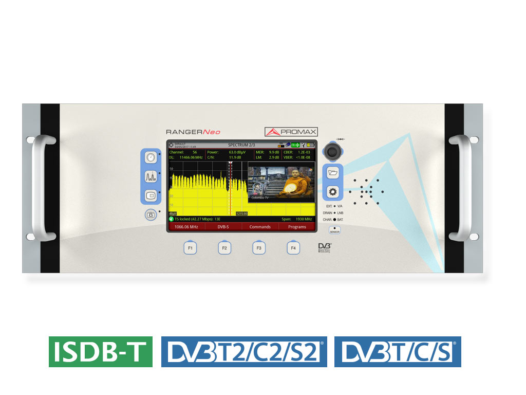 RANGER Neo Rack 2: Rack-mountable TV signal and spectrum analyzer (professional class)