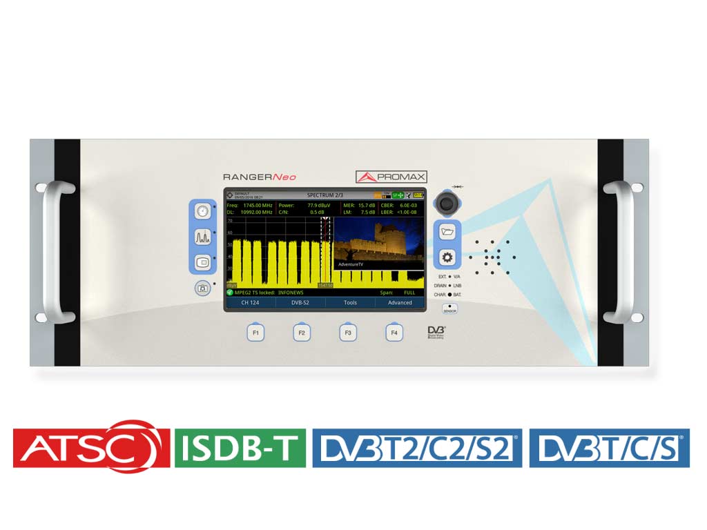 RANGER Neo Rack Lite ATSC: Multifunction 19” rack-mount spectrum analyzer