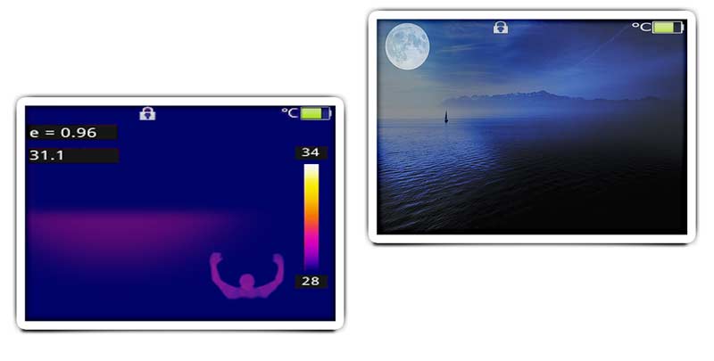 Thermal image cameras for human beings location