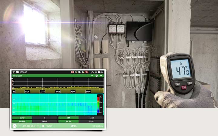 Identifying headend equipment damaged by heat